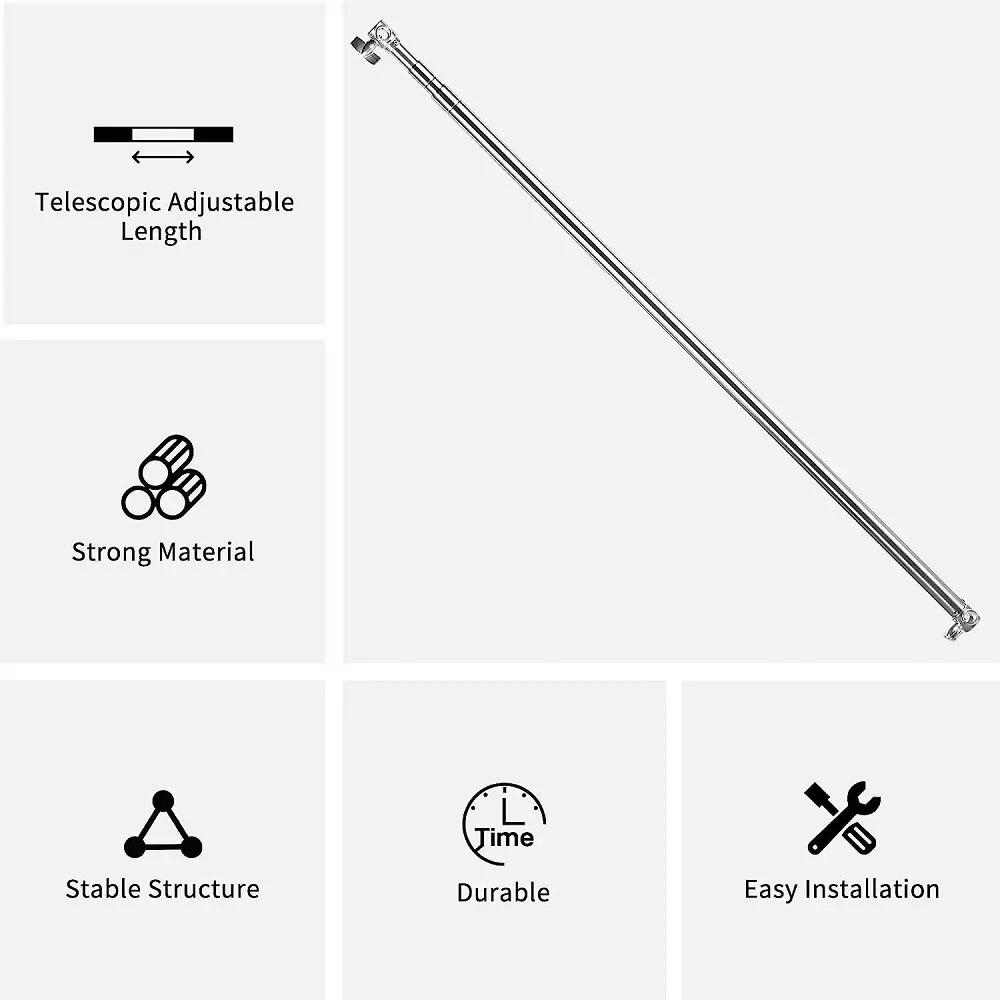 Barre transversale télescopique de 3M de longueur maximale, trépied réglable en C pour photographie,