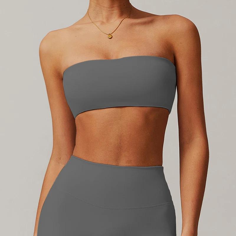 Soutien-gorge de sport sans bretelles pour femme, séchage rapide, idéal pour la gym, le yoga, le fit