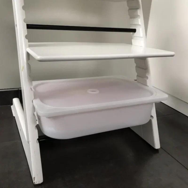 Boîte de rangement pour chaise de repas pour bébé avec couvercle, boîtes d'évaluation portables, gra