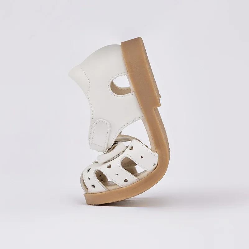 Dave Bella bébé filles sandales été belles chaussures en cuir souple enfants princesse chaussures en