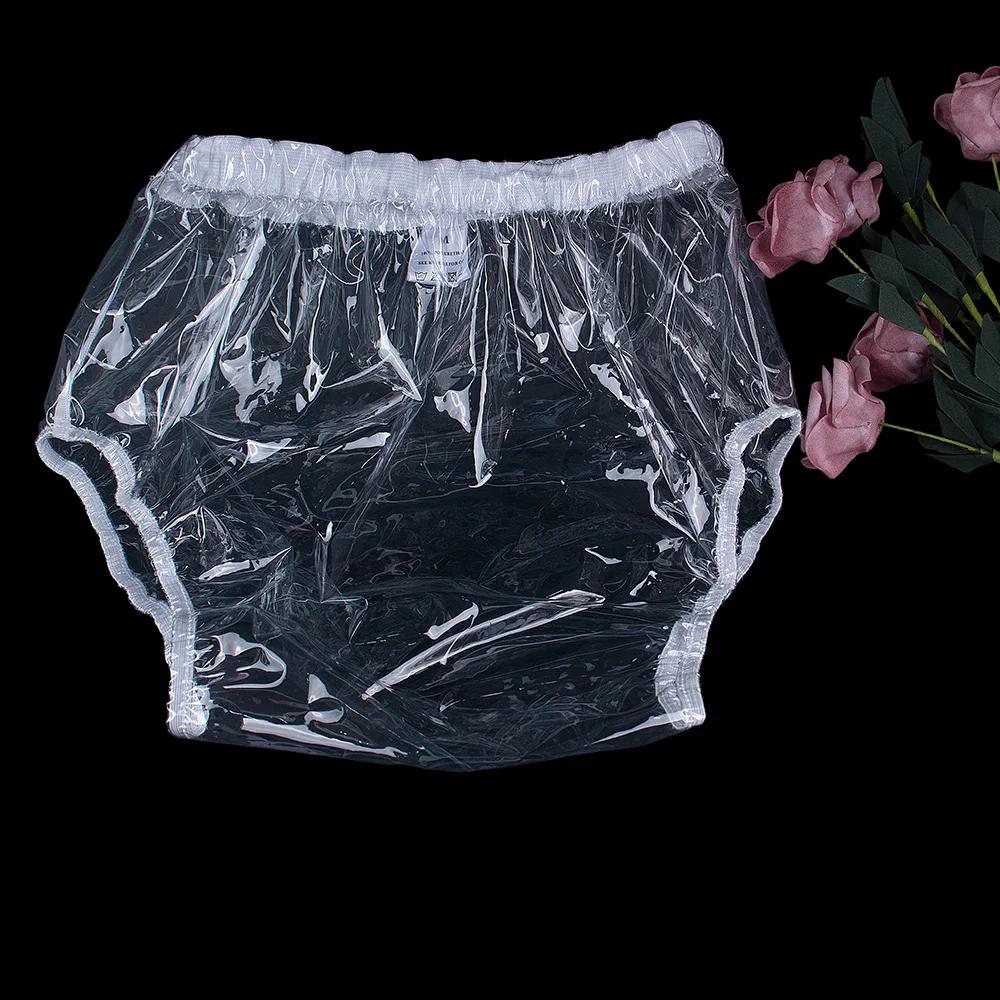 Couche-culotte en TPU imperméable réutilisable pour adulte, culotte transparente, couverture facile