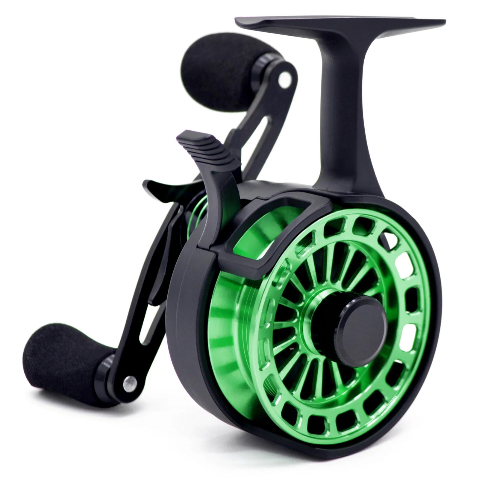 CAMEKOON moulinet de pêche sur glace bobine en aluminium 3.2:1 haute vitesse hiver bobine d'eau dure