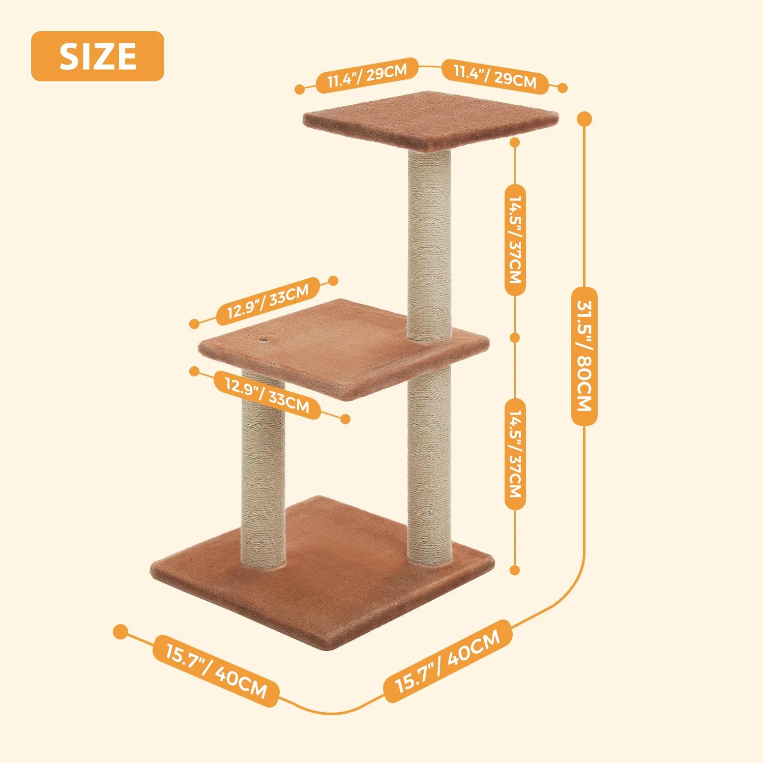 Arbre à chat Tour à chat pour chats d'intérieur Arbre d'activité pour chat 2 styles avec postes à gr