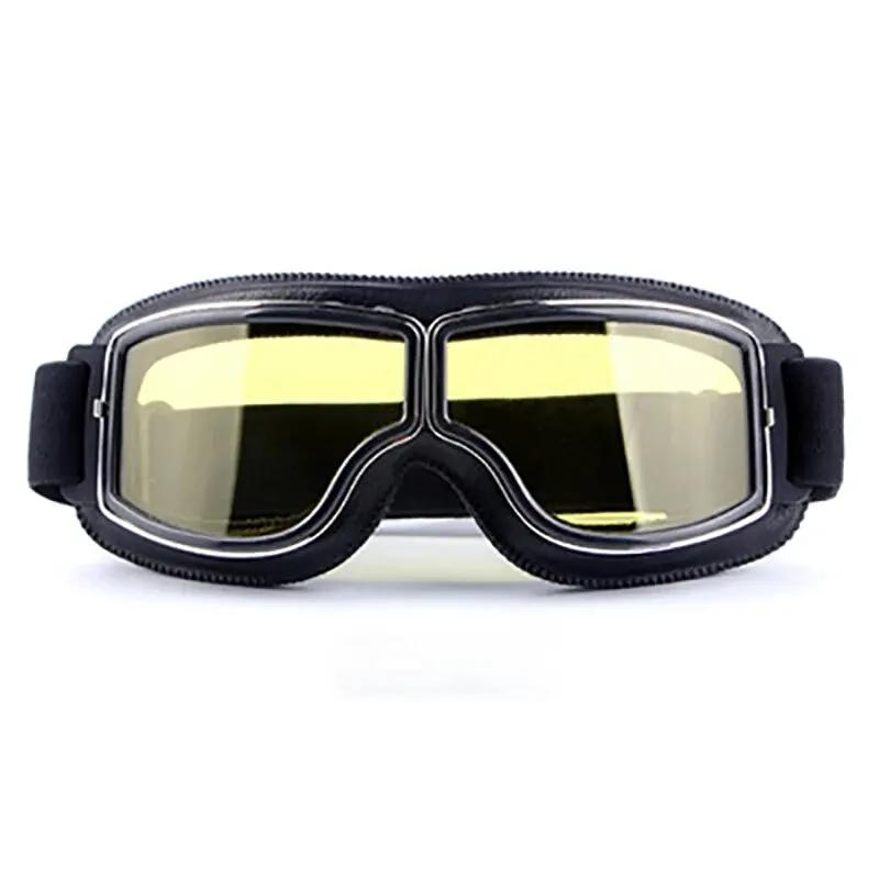 Lunettes de moto coupe-vent pour casque de moto, lunettes de soleil rétro universelles pliantes en c