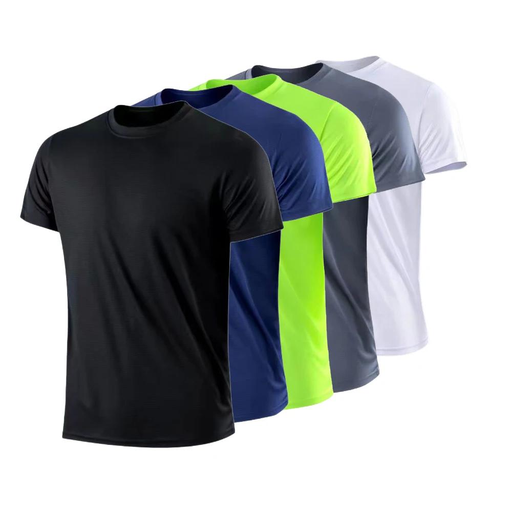 T-Shirt à manches courtes pour hommes, sans LOGO, séchage rapide, course à pied, évacuation de l'hum