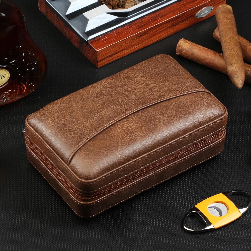 GALINER-Boîte à cigares en bois, humidificateur pour cigares, étui à cigares de voyage, rangement po
