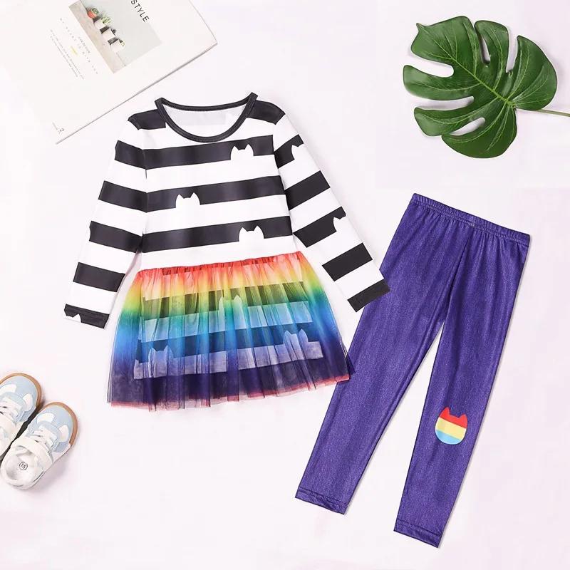 LZH Gabby's Dollhouse – ensemble robes + pantalons pour filles, vêtements d'automne pour enfants, Co