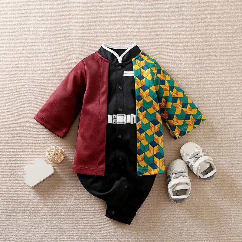 Body en coton à manches longues pour nouveau-né, Style Cape Anime, barboteuse mignonne pour enfants