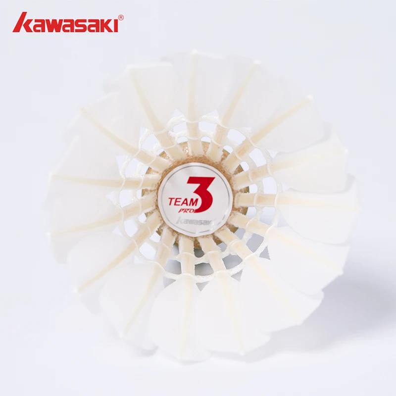 Kawasaki-Volant de tournoi, plume d'oie blanche, ballon de badminton professionnel, approuvé BWF, vi
