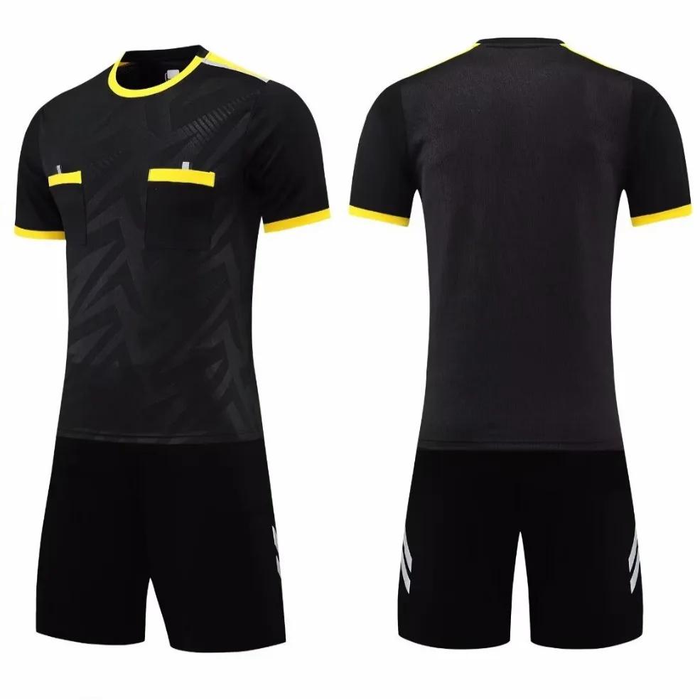 Kits de Football 2025, uniformes d'arbitre pour hommes, maillots de Football, chemises avec poches,