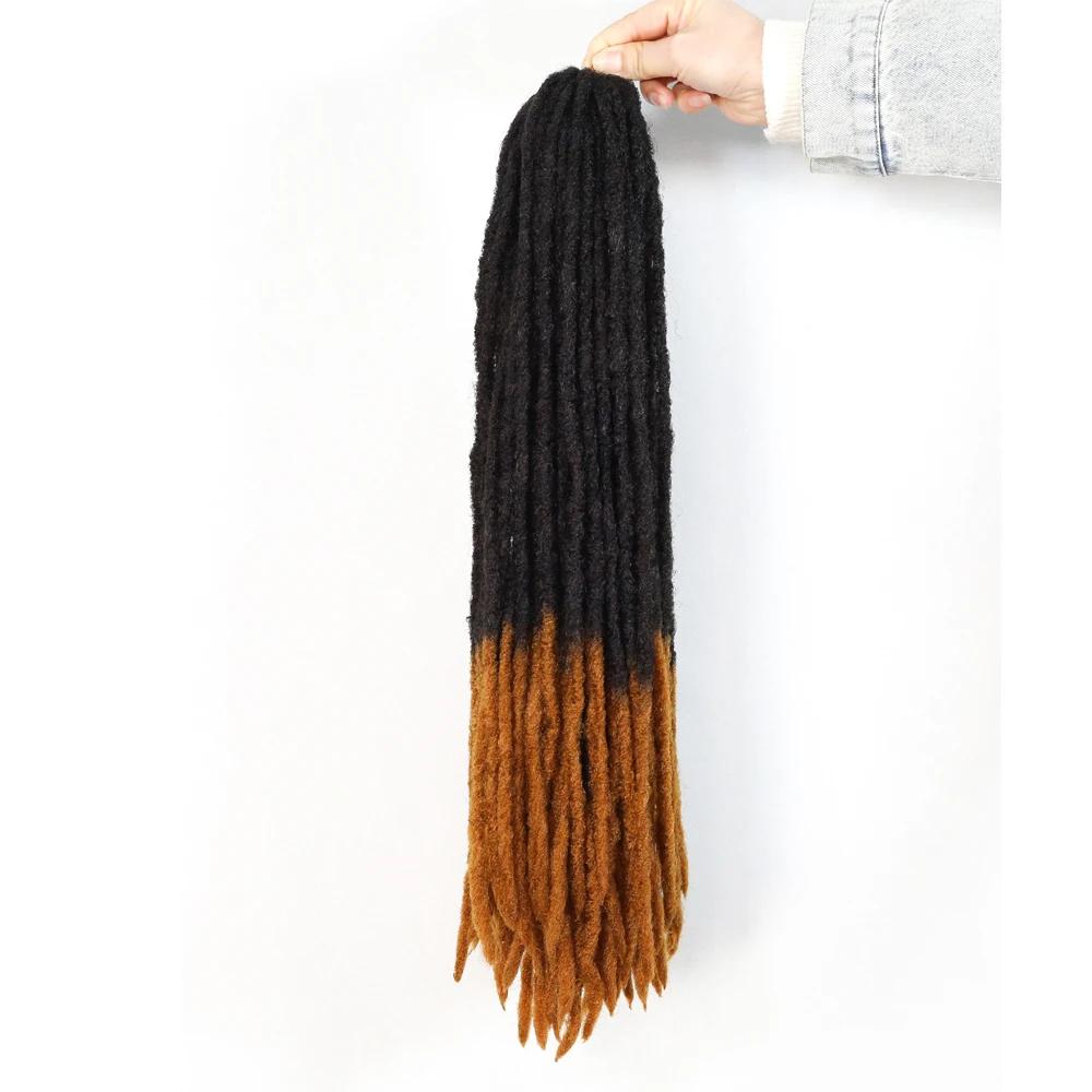 20 pouces doux Dreadlocks droite Crochet cheveux tresses Extensions de cheveux synthétiques Kanekalo