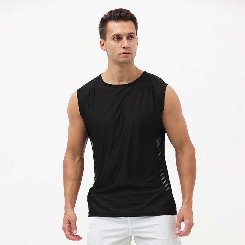 Gilet de course pour hommes, chemise ample sans manches, débardeur de basket-ball, vêtements de spor