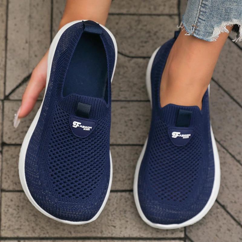 Femmes maille large dernière chaussure respirant doux baskets anti-dérapant résistant à l'usure en p