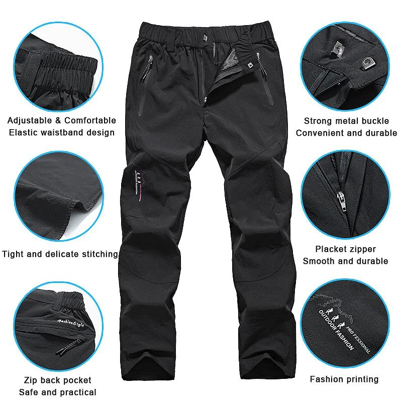 LNGXO femmes pantalons de randonnée été séchage rapide en plein air Camping escalade Trekking pantal