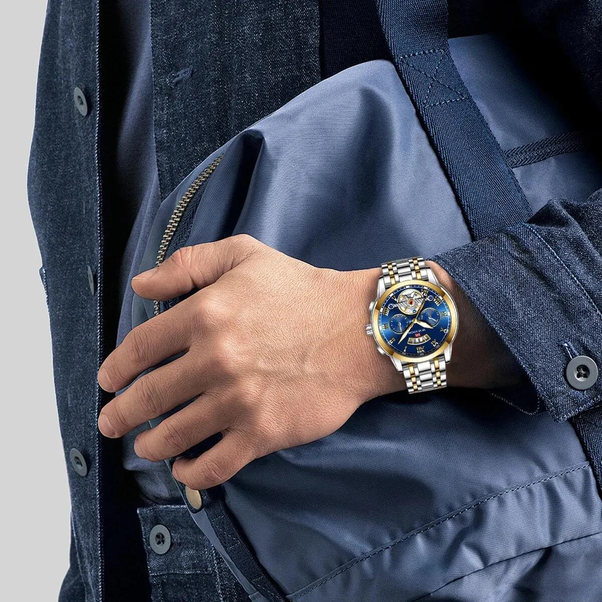 Relogio Masculino Top marque hommes montre de luxe en acier inoxydable Luminescence horloge décontra