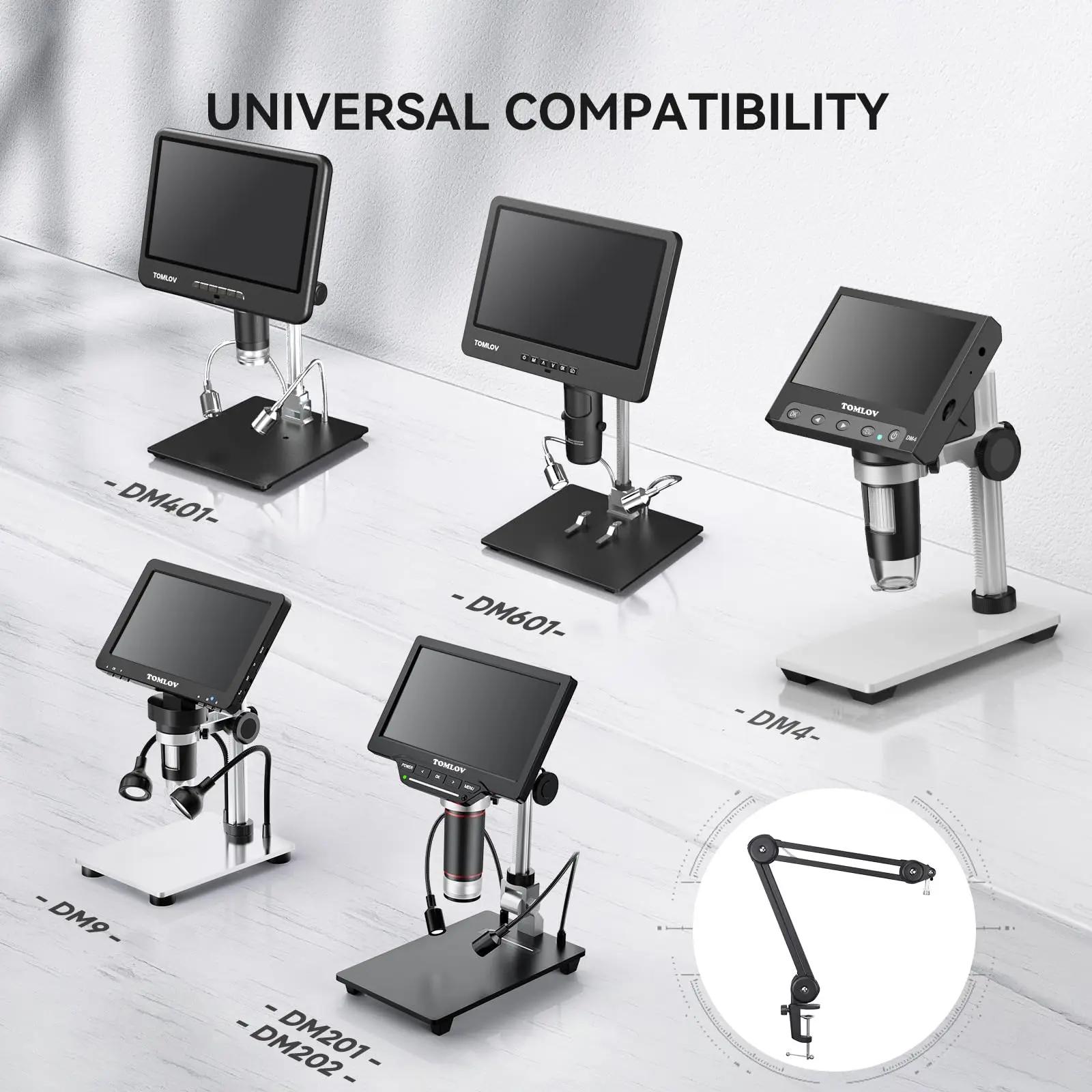 TOMLOV support de Microscope numérique à bras Flexible, bras de ciseaux à flèche de Suspension améli