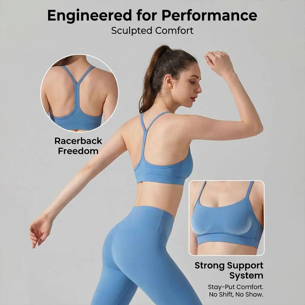 Ensemble de sport assorti pour femmes - Soutien-gorge et leggings taille haute pour yoga course fitness