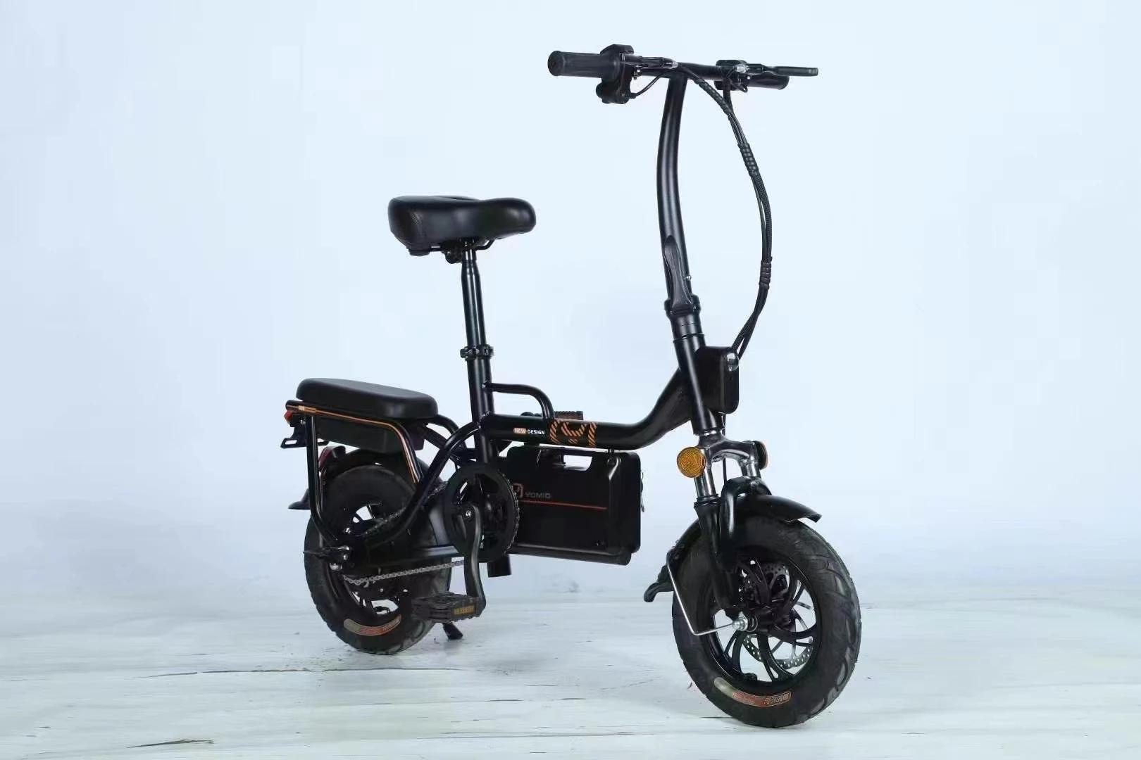 Vélo électrique pliable de taille mini 12 pouces avec guidon, 350W 48V 10Ah, vélo de ville électriqu