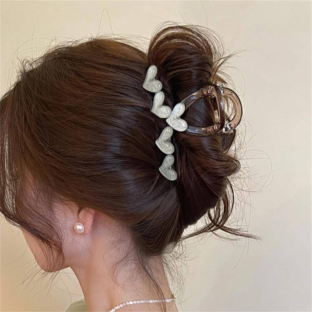 Pince à cheveux en forme de cœur pour femmes, pince à cheveux élégante en forme de requin, accessoir