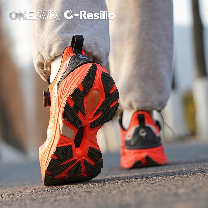 ONEMIX baskets de course en plein air hommes chaussures de sentier élastiques léger respirant femmes