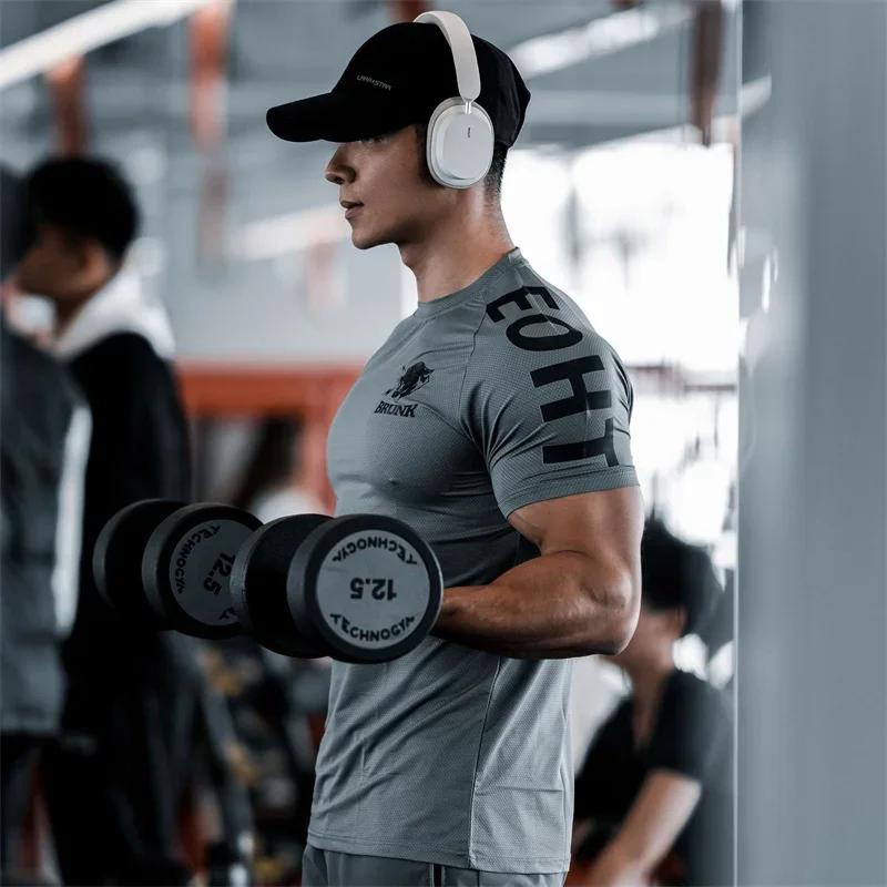 T-shirt sport homme été 2024 - Manches courtes séchage rapide respirant pour fitness et running
