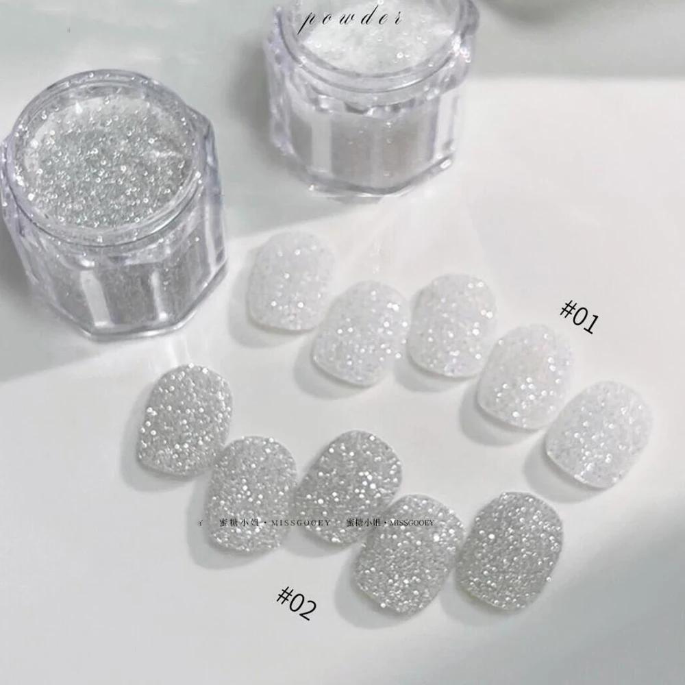 Poudre à ongles diamantée argentée 5g - Pigment pailleté ultra fin pour ongles en acrylique et en ge
