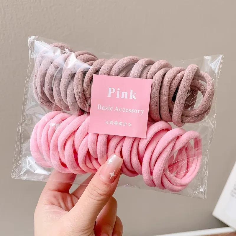 50 pièces coloré Ealstic cheveux corde queue de cheval tenir Scrunchie élastique pour les femmes de