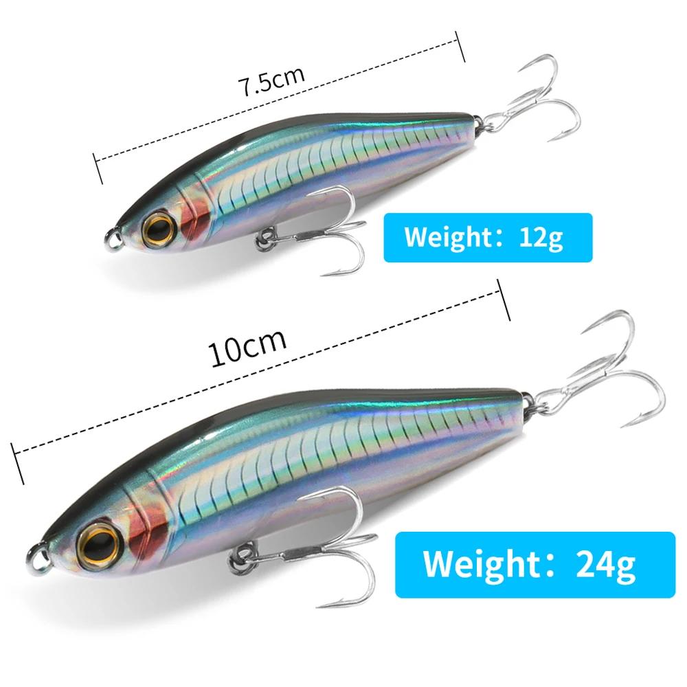 Crayon coulant 12g 24g leurre de pêche système de poids appât en Silicone triple crochet Swimbait Wo