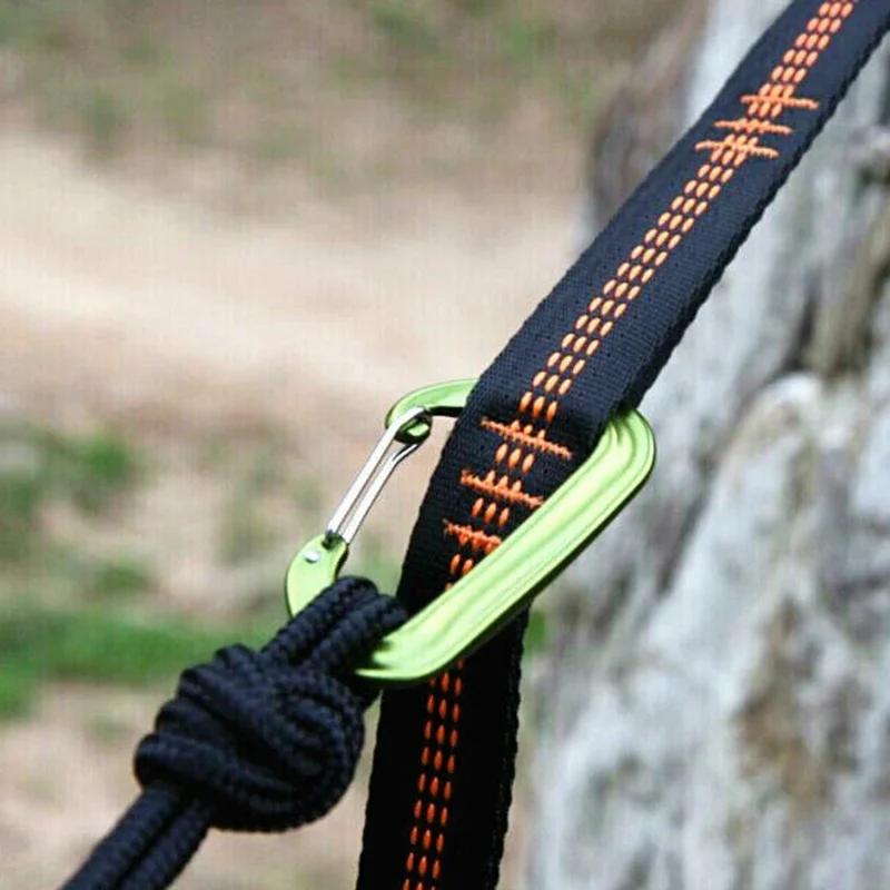 Sangles de hamac en Polyester, 2 pièces, 600lb, résistance à la rupture, corde de ceinture avec bouc