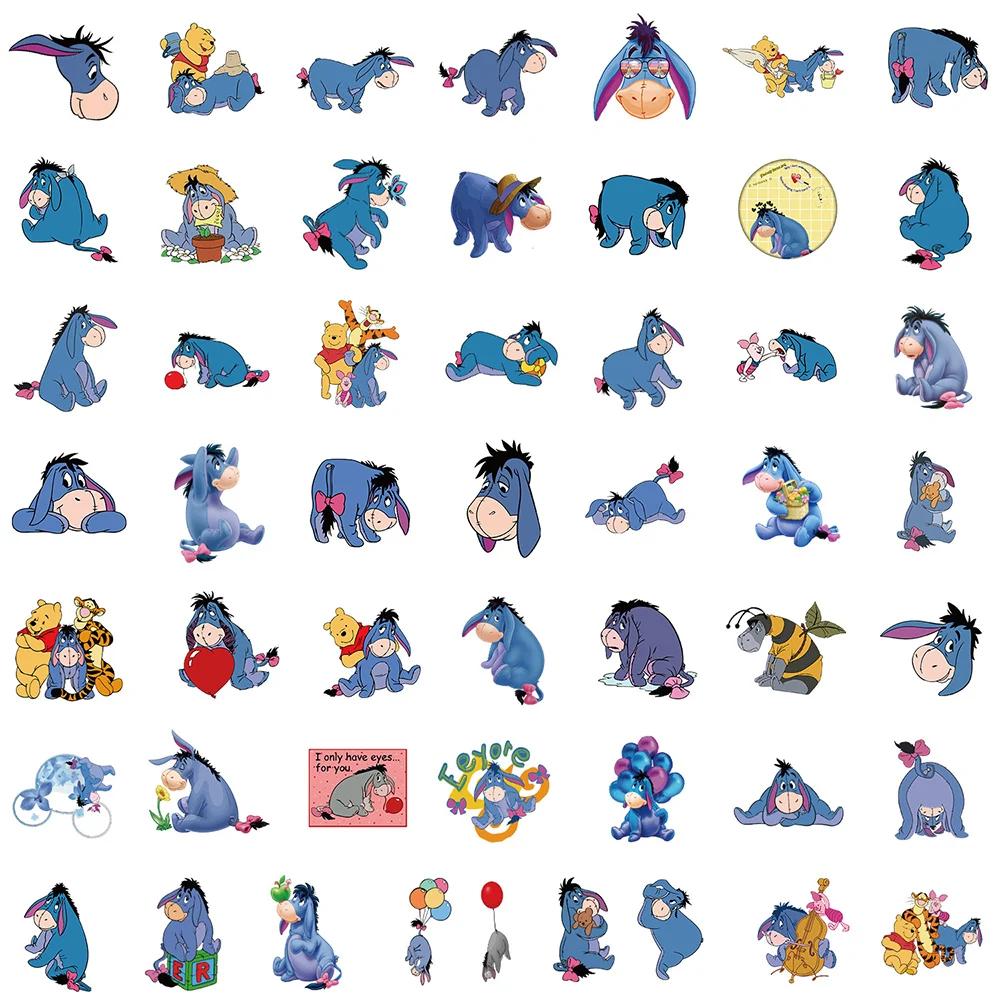 10/30/50 PIÈCES Disney Kawaii Pooh Bear Calme Vieux Gris Bourriquet Dessin Animé Autocollants BRICOL