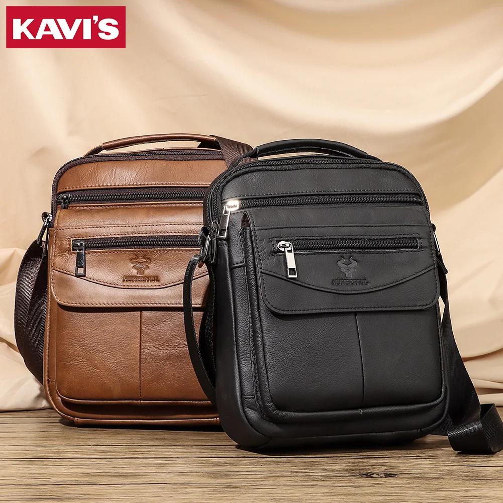 Sacs à bandoulière en cuir véritable pour hommes, décontracté, petit sac messager, multifonctionnel,