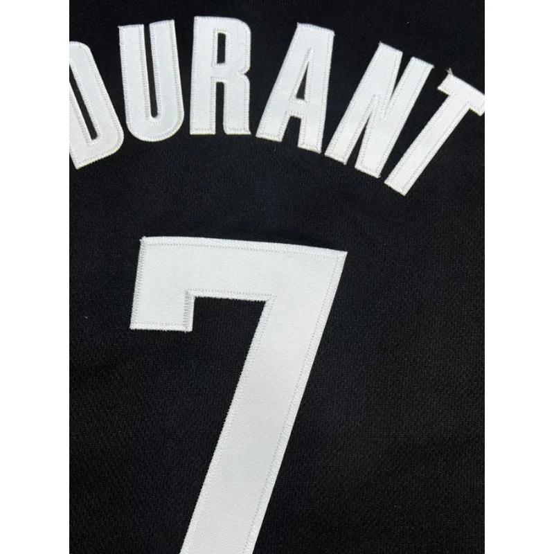 Hommes # 7 maillot de sport de basket-ball rétro noir, sweat-shirt brodé sans manches respirant, uni