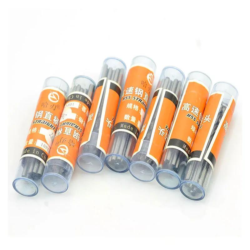 Forets hélicoïdaux HSS 10 pièces/boîte 0.5-3.2mm, Micro tige droite, foret électrique manuel en acie