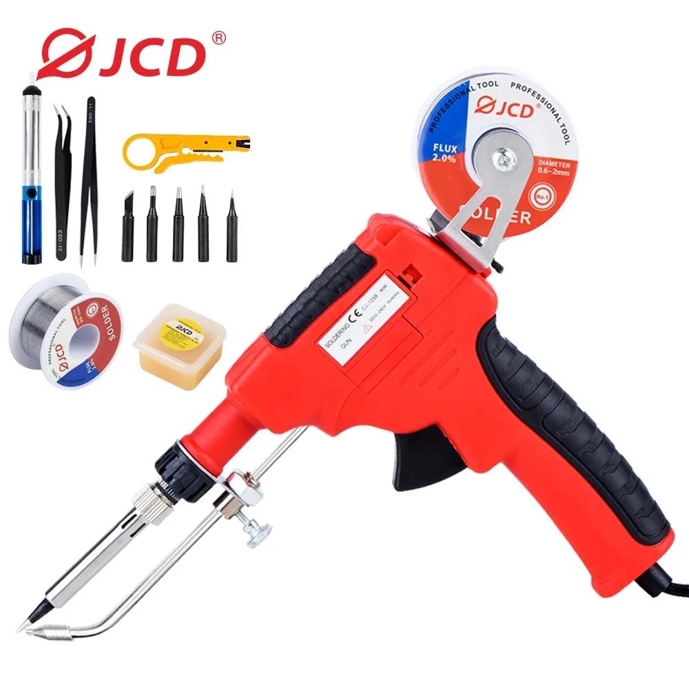 JCD-Fer à souder électrique, 110V/220V, 80W, prise US/EU, chauffage interne portatif, 18 pistolets,