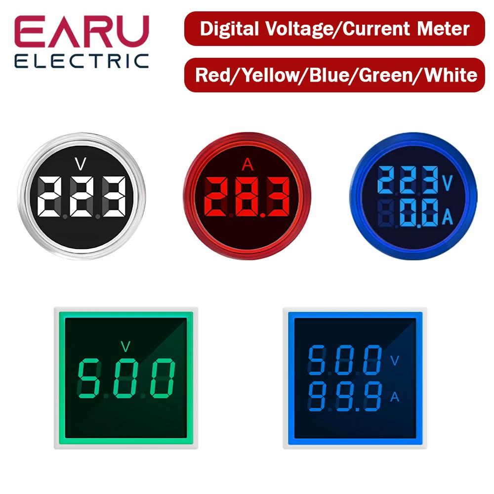 Voltmètre numérique LED 22MM AC 20-500V 0-100A, ammètre, feux de signalisation 220V, compteur de cou