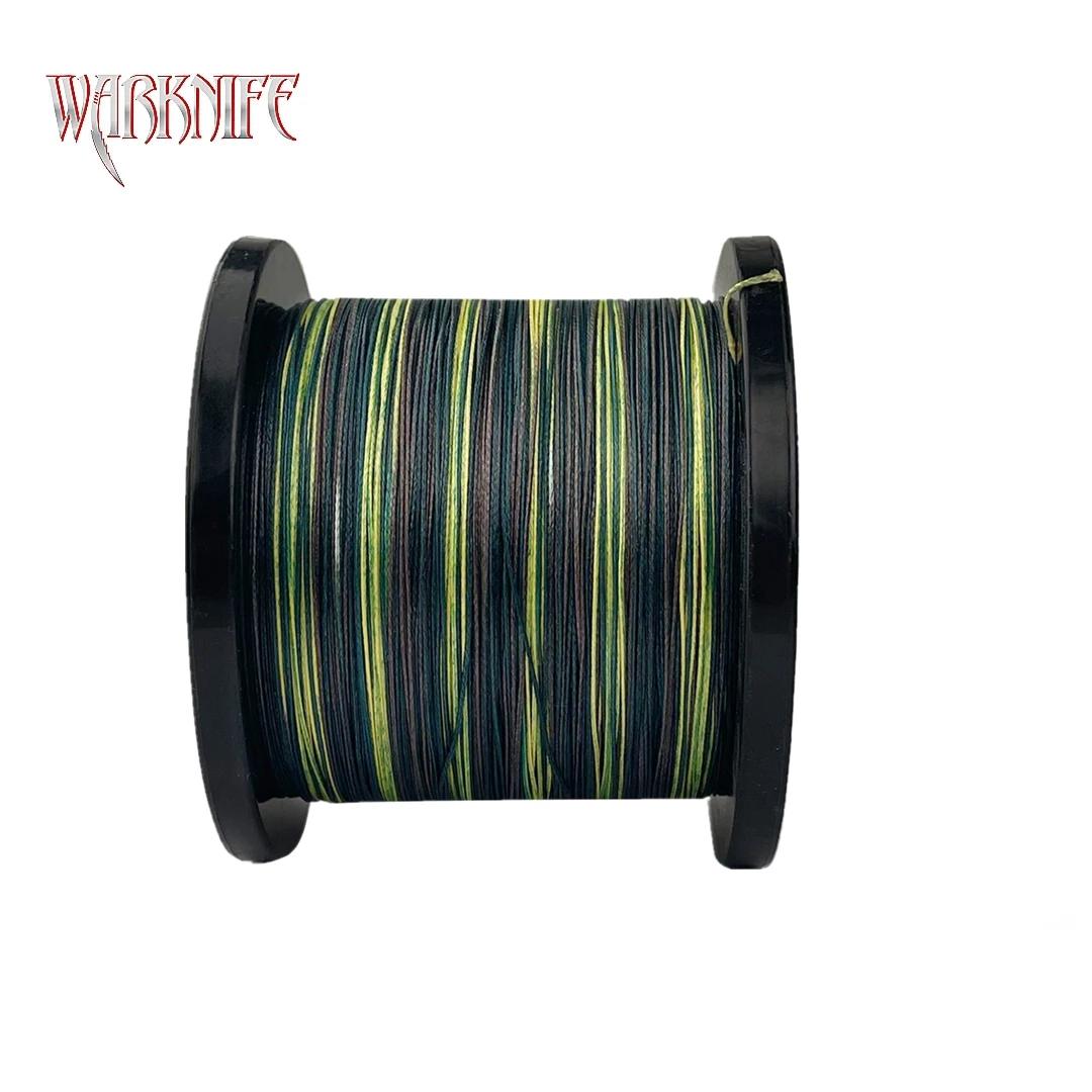 Warknife-Ligne de pêche tressée en fibre PE super puissante, 8 brins, 4 brins, 3000m, 6-300lb, camou