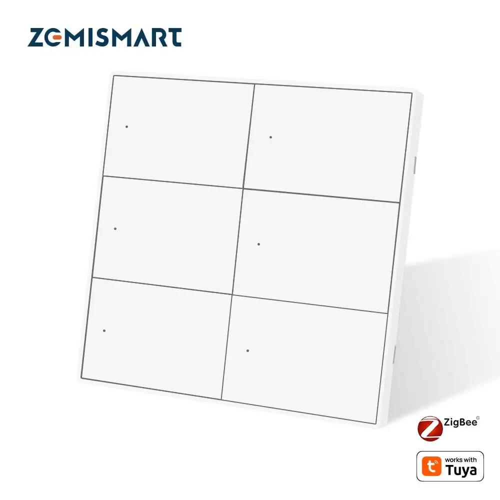 Zemismart-Interrupteurs d'éclairage mural Push Zigbee, interrupteur melon al, fonctionne avec l'appl