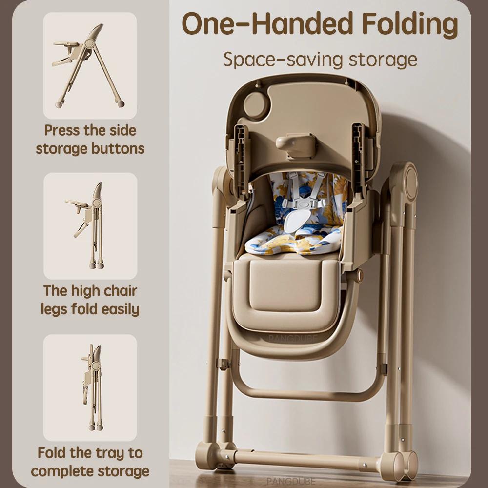 PANGDUBE Chaise haute 2 en 1 pour bébé, siège d'alimentation convertible à bascule avec roulettes, d