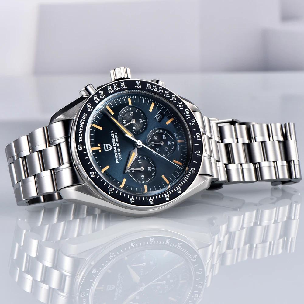 PAGANI DESIGN 2026 nouvelle lune montres pour hommes montre à Quartz de luxe pour hommes VK63 chrono