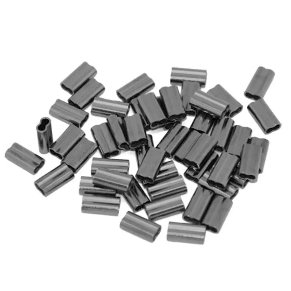 Manchons à sertir pour pêche, 100 pièces, simple, Double baril, outils de connecteur de matériel