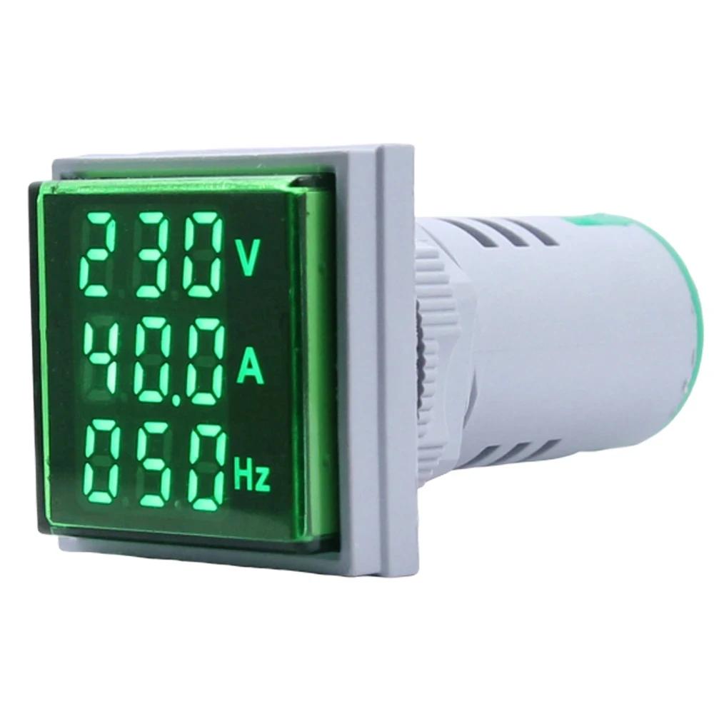 Voltmètre numérique Led AC 220, Mini affichage 60-500V 1-100A, ampèremètre, fréquence, compteur de t
