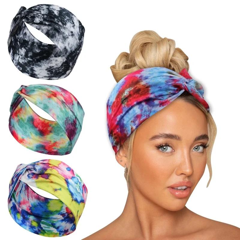 1PC femmes bandeau sport extensible pansement sueur bandeau élastique Yoga bandes de cheveux bandeau