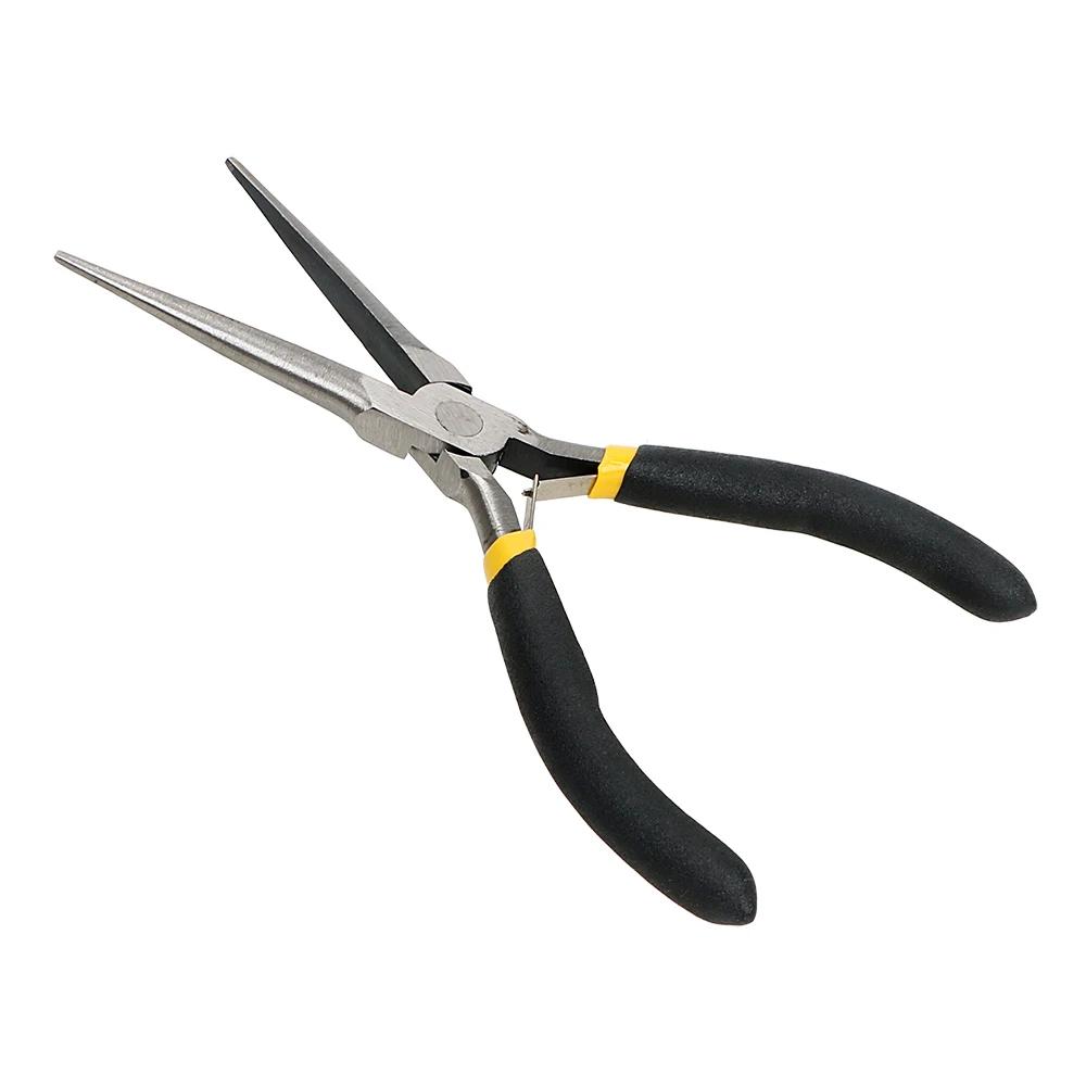 Pince à bec long 45 # Outils à main en acier, outils de réparation d'électricien, dénudage, coupe, s