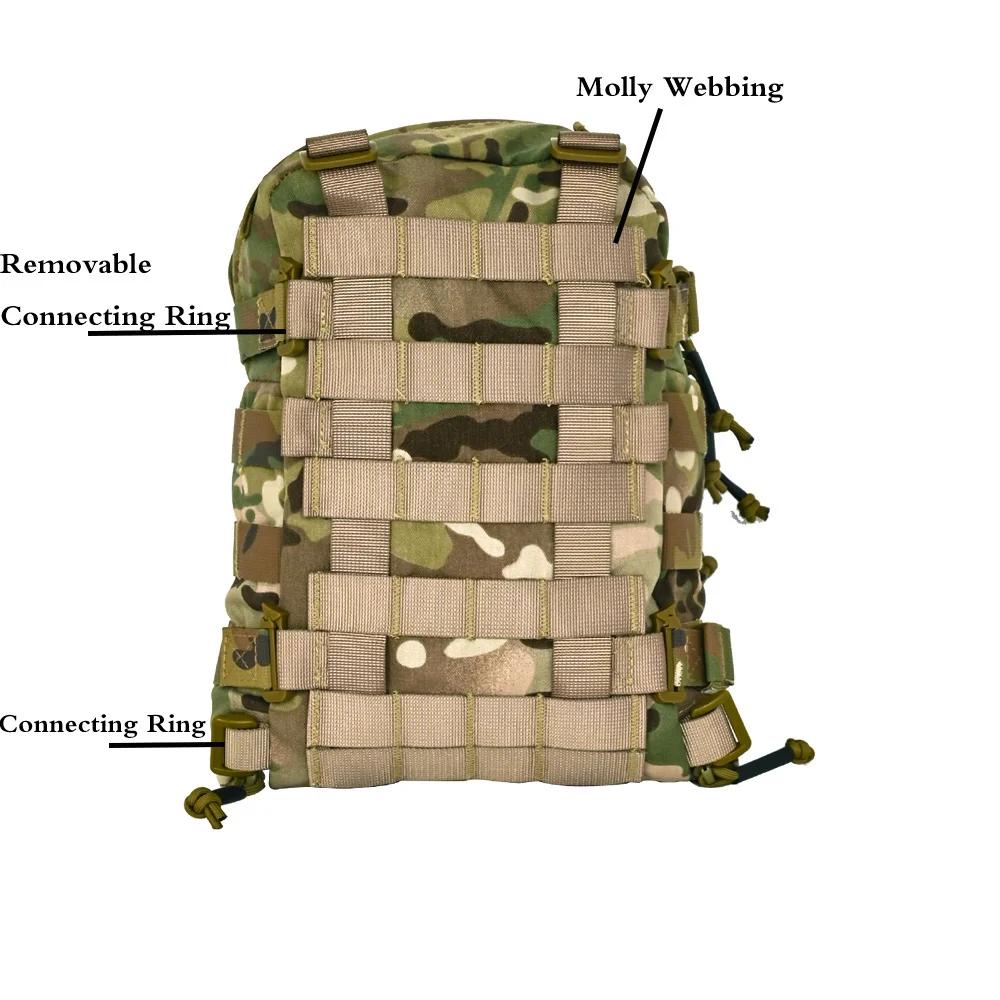 Sac d'hydratation tactique MOLLE Tactifans Mini - Poche vessie eau panneau arrière gilet Airsoft transporteur