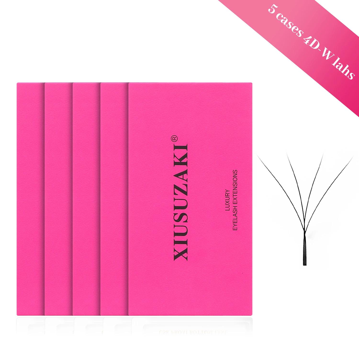 XIUSUZAKI 5 plateaux/lot 4DW forme Extension de cils préfabriqués Volume ventilateurs Extensions de