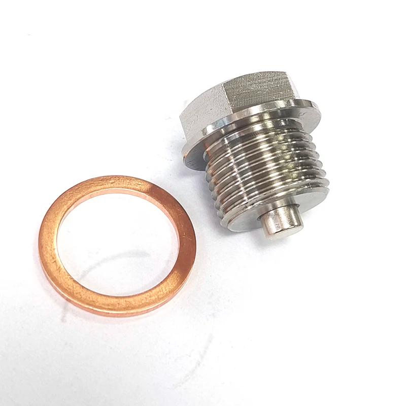 Bouchon de vidange d'huile magnétique en acier inoxydable, 2,2 d'écrou de vidange de puisard, joint