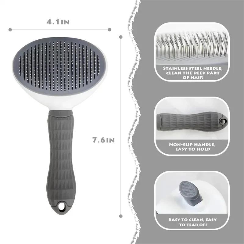 Peigne autonettoyant pour animaux de compagnie, brosse pour chat, épilation pour animaux de compagni
