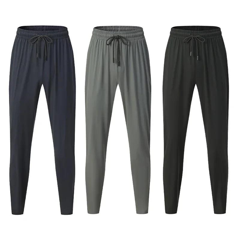 FJFitness-Leggings d'entraînement musculaire pour hommes, pantalon moulant de glace, rayé, coulée, h