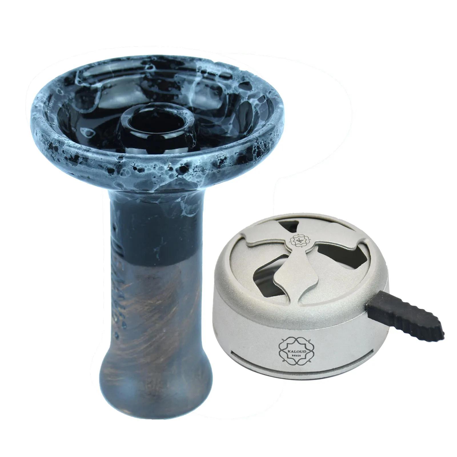 Bols à narguilé en céramique glaçure de couleur, support de charbon de bois pour tabac Shisha, systè