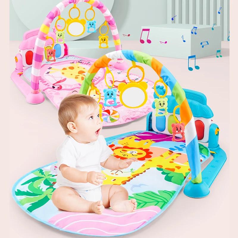 Tapis de jeu Musical pour bébé, support de gymnastique, tapis de jeu pour enfant, Puzzle, clavier de